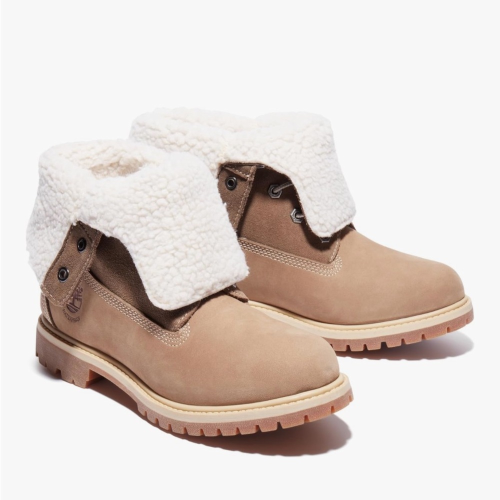 Timberland Tan Ankle Boots with White Lining
